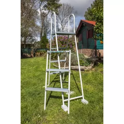 Kit Piscine Hors Sol Acier Grise Ø480xH122 avec Filtre à Sable