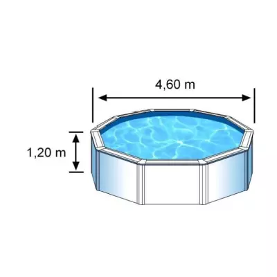 Kit Piscine Hors Sol Ronde Blanche - Ø480 x 122 cm ??‍♂️