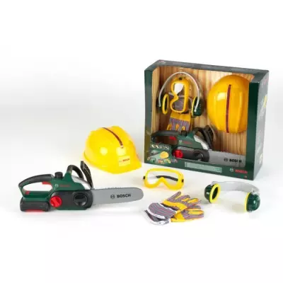 Jouet Set bûcheron Bosch - Tronçonneuse électronique, 5 pièces