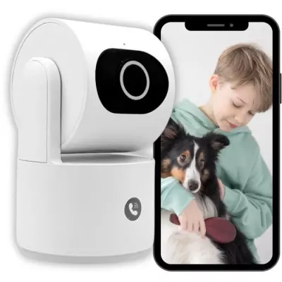 Caméra de surveillance intérieure Wifi avec sirène et bouton d'appel - KONYKS CAMINI CARE 2