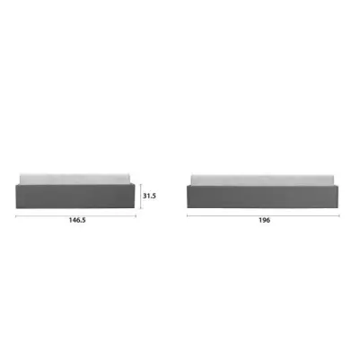 Lit coffre adulte ECLIPSE 140x190 cm gris clair
