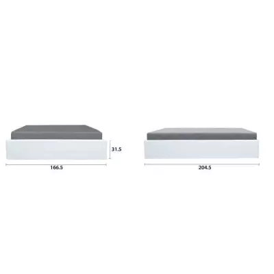 Lit coffre adulte ECLIPSE 160x200 cm - Simili Blanc - FSC 100 % - Sommier inclus