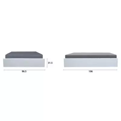 Lit coffre enfant ECLIPSE 90x190 cm blanc - Sommier inclus - Bois certifié FSC