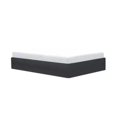 Lit coffre enfant ECLIPSE 90x190 cm - Simili noir - Sommier inclus