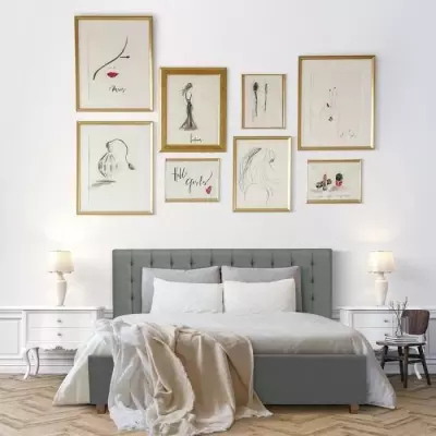 Lit coffre adulte EMILY - 160 x 200 cm - Gris foncé - Sommier inclus