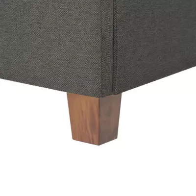 Lit coffre adulte EMILY - 160 x 200 cm - Gris foncé - Sommier inclus