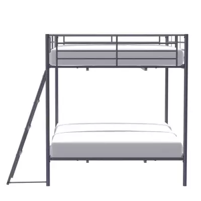 Lits superposés métal Dark Grey 2 x 140 x 190 cm - ALICE