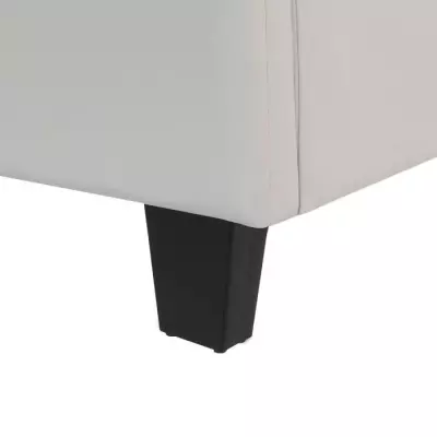 Lit adulte confortable 140x190 cm - Blanc élégant - Bois certifié FSC - Livraison incluse