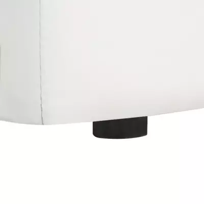 Lit adulte MARTIN avec coffre de rangement - Blanc - 160x200 cm