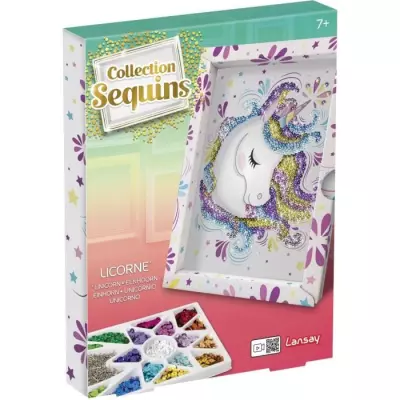 Kit loisir créatif Licorne avec sequins - Pour enfant dès 7 ans