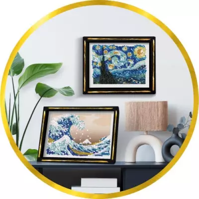 Kit loisir créatif LANSAY - Collection Sequins - La Grande Vague - Hokusai