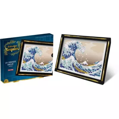 Kit loisir créatif LANSAY - Collection Sequins - La Grande Vague - Hokusai