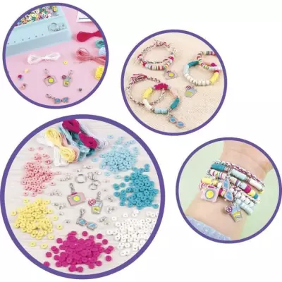 Kit de Fabrication de Bijoux Make It Real - Heishi Jours d'Été - Enfants 8 ans - Lansay