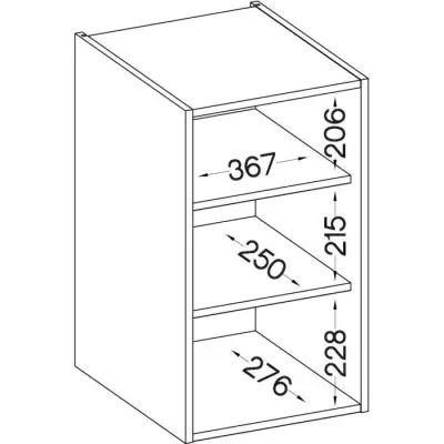 Meuble haut 1 porte battante - Gris mat - Élégant et Fonctionnel