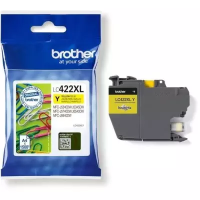 Cartouche LC422XLY Brother Jaune 1500p - Pour Business Smart MFC-J5340DW