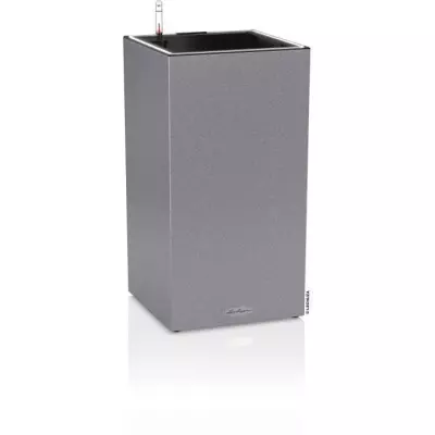 Pot de fleur LED LECHUZA Canto Stone Colonne 30 - gris pierre