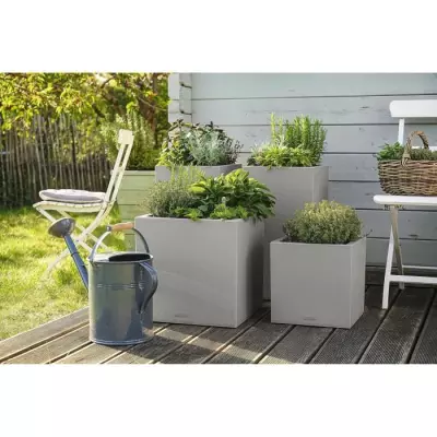 Jardinière Canto Color Square 40 Gris - Design élégant pour votre jardin