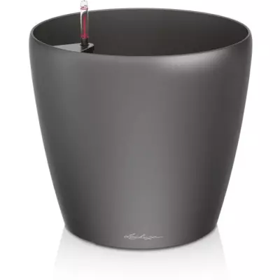 Pot de fleur LECHUZA Classico Premium 60 - Kit complet, anthracite métallisé