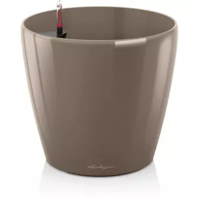 Pot de fleur LECHUZA Classico Premium 60 - Kit complet, taupe brillant
