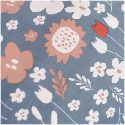 Parure de lit TODAY Sunshine - Imprimé floral - 240x220 cm - Coton - 2 personnes
