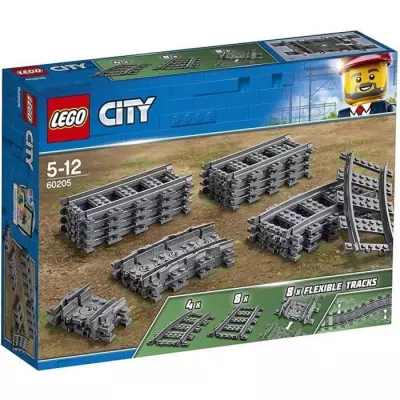 Pack de Rails LEGO City 60205 - Ensemble de Construction ferroviaire