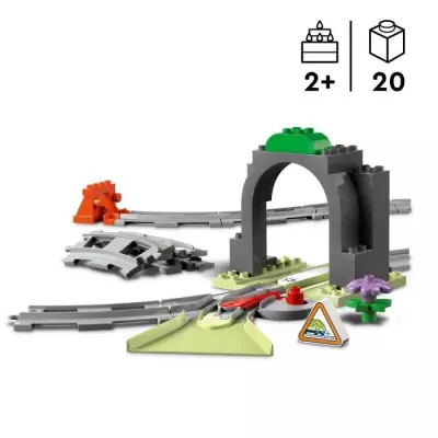 LEGO DUPLO Ma ville 10425 : Rails et tunnel du train - Jouet enfant