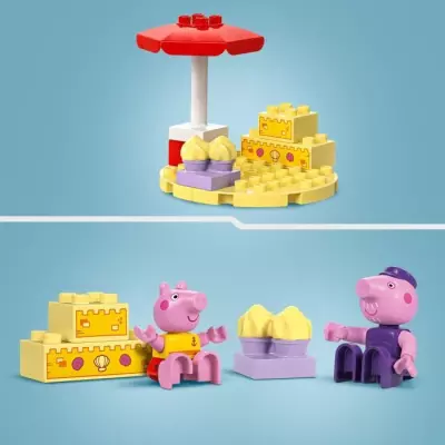 Découvrez le LEGP DUPLO 10432 Le Voyage en Bateau de Peppa Pig - Set de Jeu de Bain pour Tout-petits