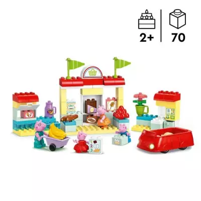 LEGO DUPLO 10434 Le Supermarché de Peppa Pig - Jeu de Construction pour Enfants de 2 Ans
