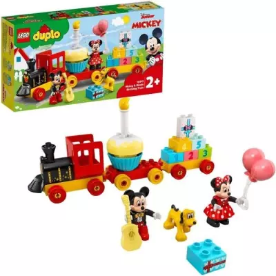 LEGO 10941 DUPLO Disney Train d'Anniversaire de Mickey et Minnie - Jeu de Construction
