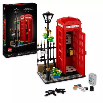 LEGO Ideas 21347 Cabine Téléphonique Londonienne - Déco Maison pour les Fans d'Angleterre