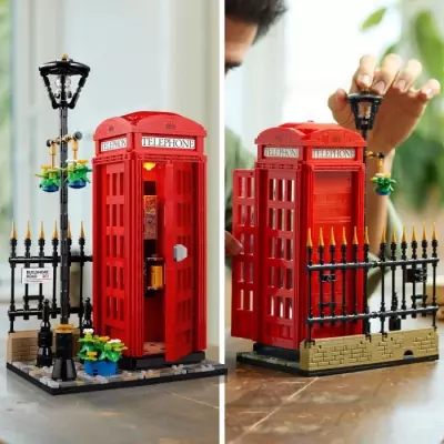 LEGO Ideas 21347 Cabine Téléphonique Londonienne - Déco Maison pour les Fans d'Angleterre
