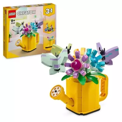 LEGO 31149 Les Fleurs dans l'Arrosoir: Jouet 3en1 avec Arrosoir et Bouquet