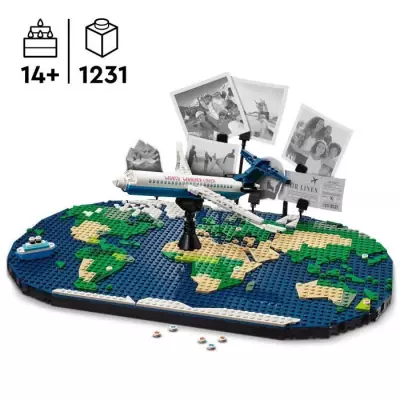 Découvrez le LEGO Family 41838 Souvenirs de Voyages avec Carte du Monde Découvrez le LEGO Family 41838 Souvenirs de Voyages avec Carte du Monde
