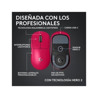 Souris - Sans fil - Logitech G - PRO X Superlight 2c - Rose