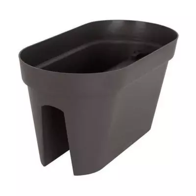 Jardinière balcon Capri ARTEVASI - 30 x 60 x H 30 cm - Gris anthracite
