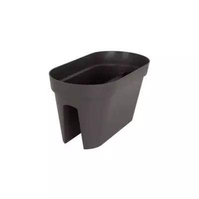 Jardinière balcon Capri ARTEVASI - 30 x 60 x H 30 cm - Gris anthracite