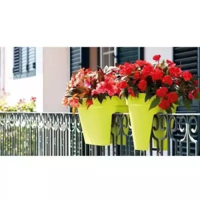 Jardinière balcon Capri ARTEVASI - 30 x 60 x H 30 cm - Gris anthracite