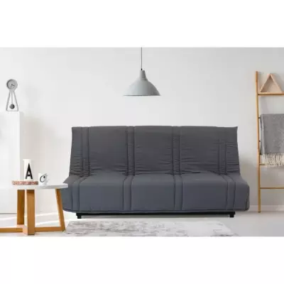 Banquette clic clac 3 places anthracite Lena - Style contemporain