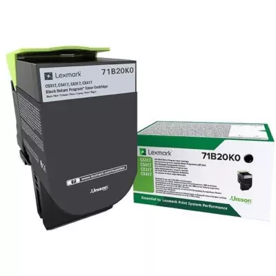 Cartouche de toner noir Lexmark 71B20K0 - Programme de retour