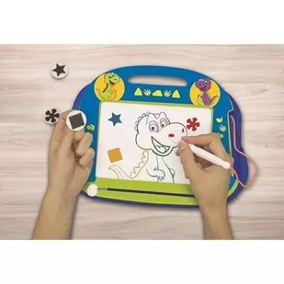 Ardoise Magnétique Enfant Dinosaure Multicolore - Effaçable & Amusant