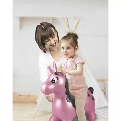 Licorne Sauteuse Gonflable Rose - 3 ans et + | Fun et ludique