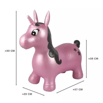 Licorne Sauteuse Gonflable Rose - 3 ans et + | Fun et ludique