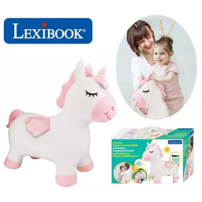 Porteur Licorne Sauteuse Gonflable Peluche - Pour Enfant 3 ans+