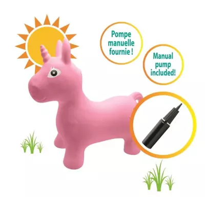 Porteur Licorne Sauteuse Gonflable Peluche - Pour Enfant 3 ans+