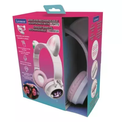 Casque audio 2-en-1 oreilles de chat LEXIBOOK - Rose - Enfants 4 ans