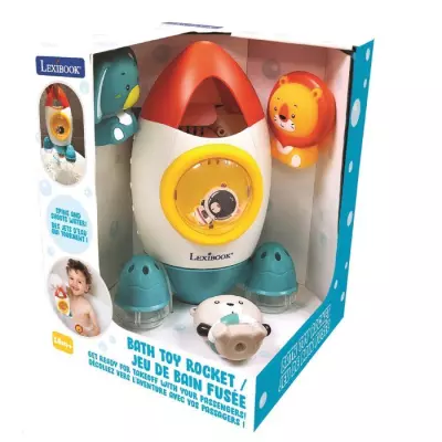 Jeu de bain fusée avec animaux - LEXIBOOK - pour enfants de 18 mois et +