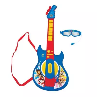 Guitare électronique Pat Patrouille et lunettes avec micro - Découverte musicale amusante
