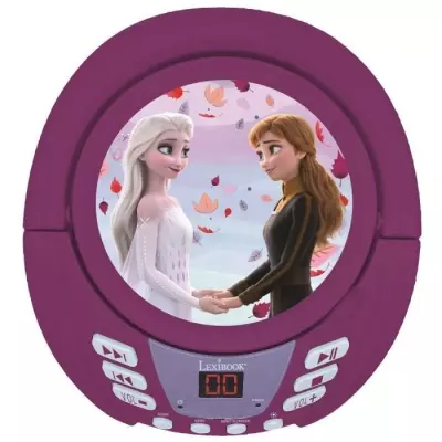 lecteur CD La Reine des Neiges avec Effets Lumineux - Karaoké Transportable - Bleu