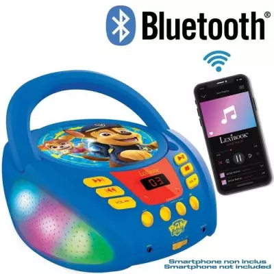 Lecteur CD Bluetooth La Pat' Patrouille avec Effets Lumineux - Dimensions compactes