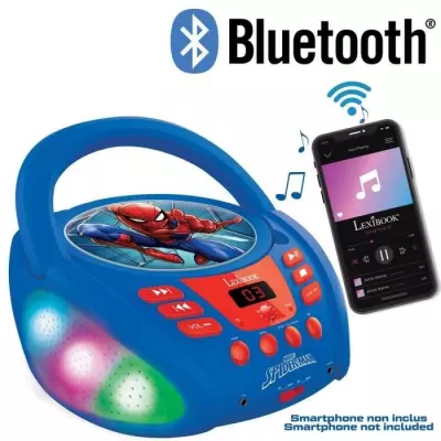Lecteur CD Bluetooth Spider-Man avec Effets Lumineux - Dimensions compactes